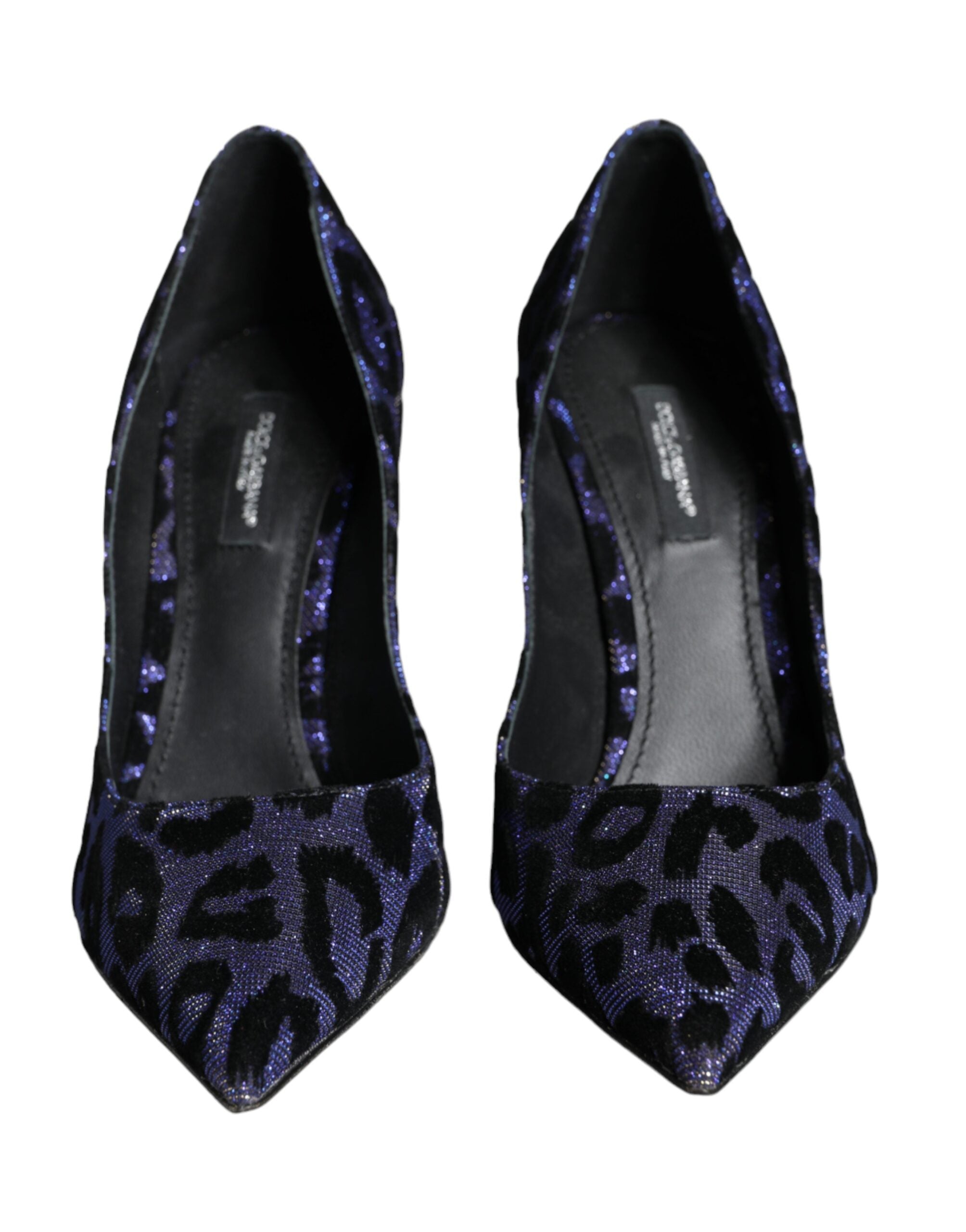 Παπούτσια Dolce & Gabbana Dark Blue Leopard Lurex Heels Pumps