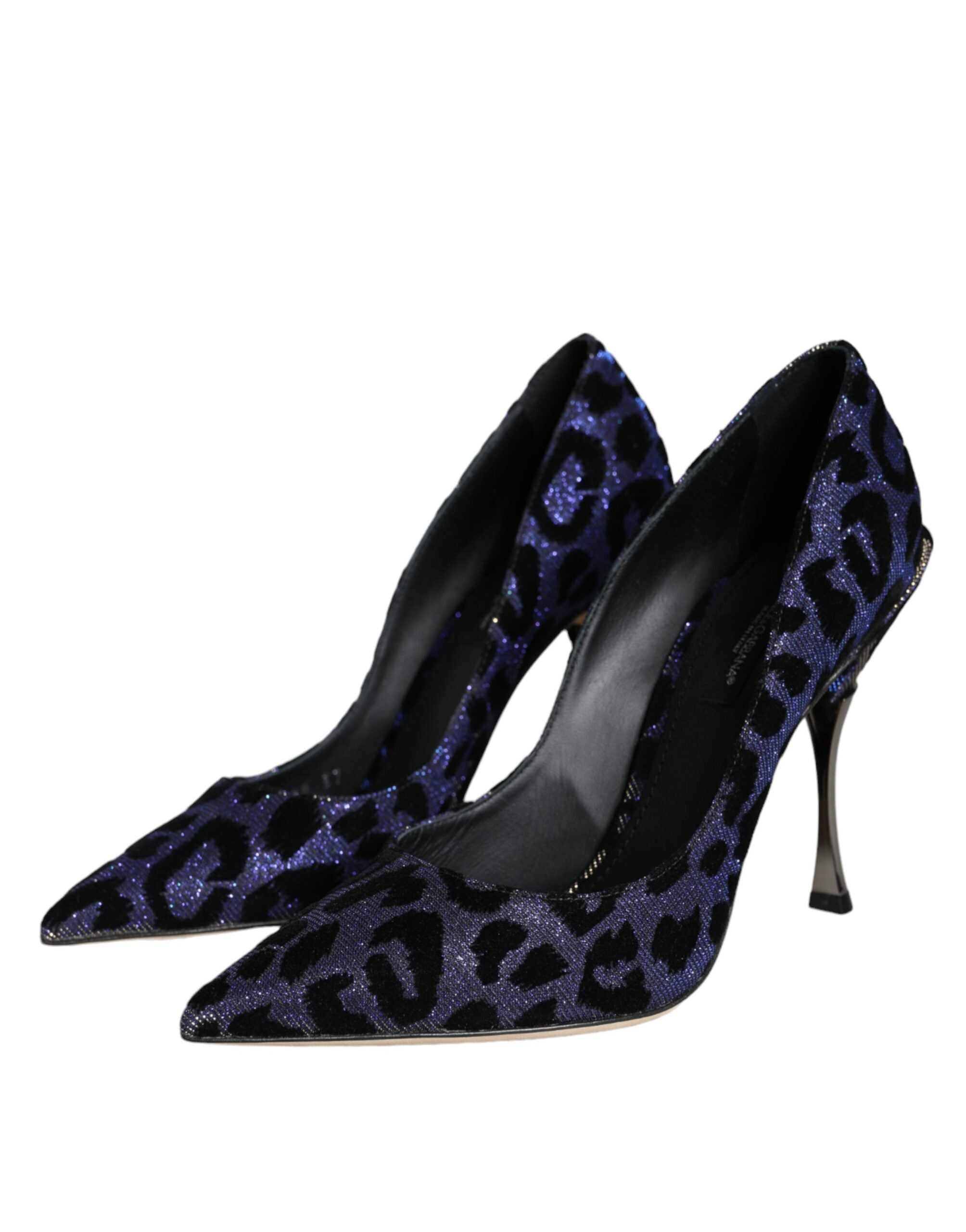 Παπούτσια Dolce & Gabbana Dark Blue Leopard Lurex Heels Pumps