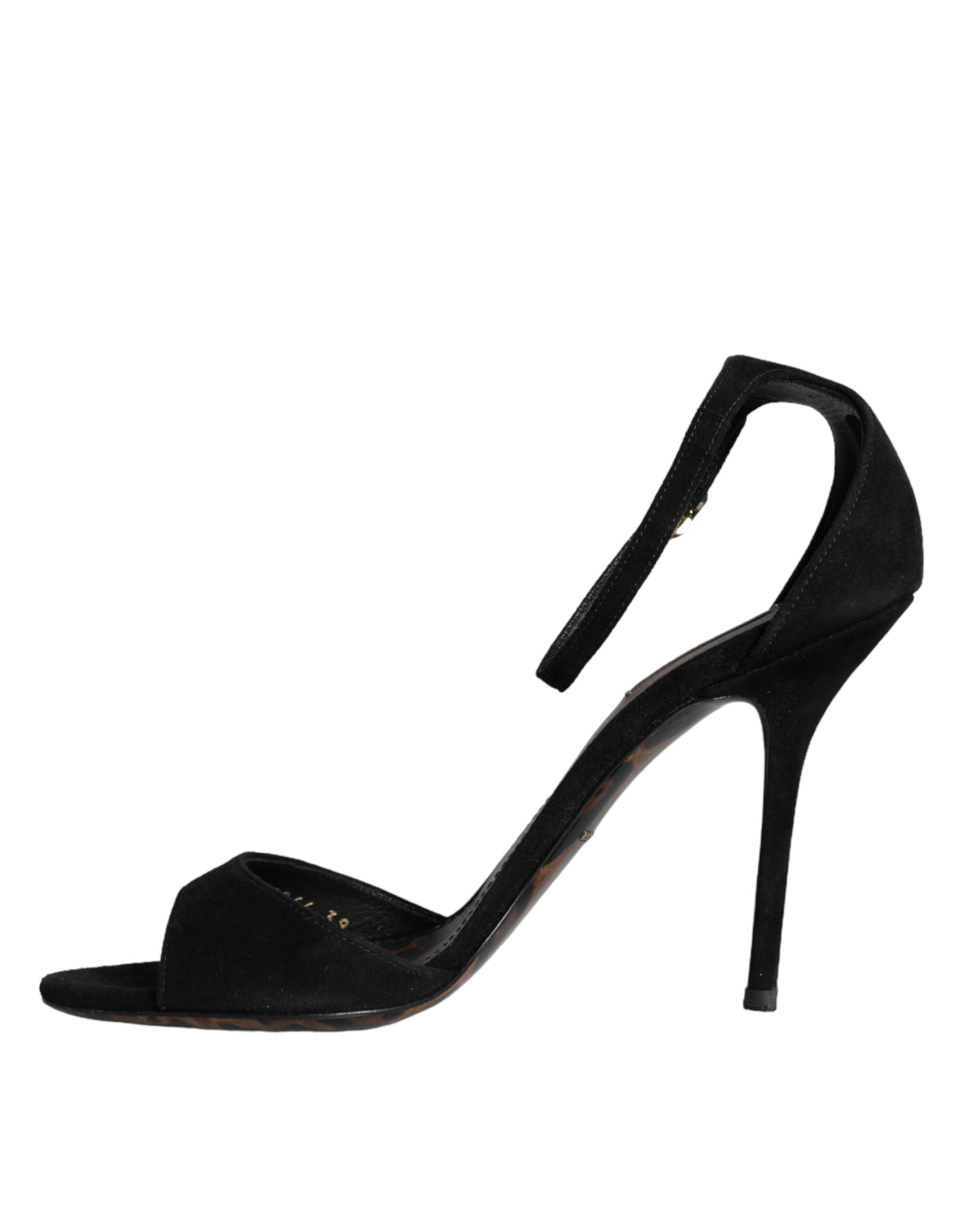 Παπούτσια Dolce & Gabbana Μαύρα KEIRA Heels Ankle Strap Sindals Παπούτσια