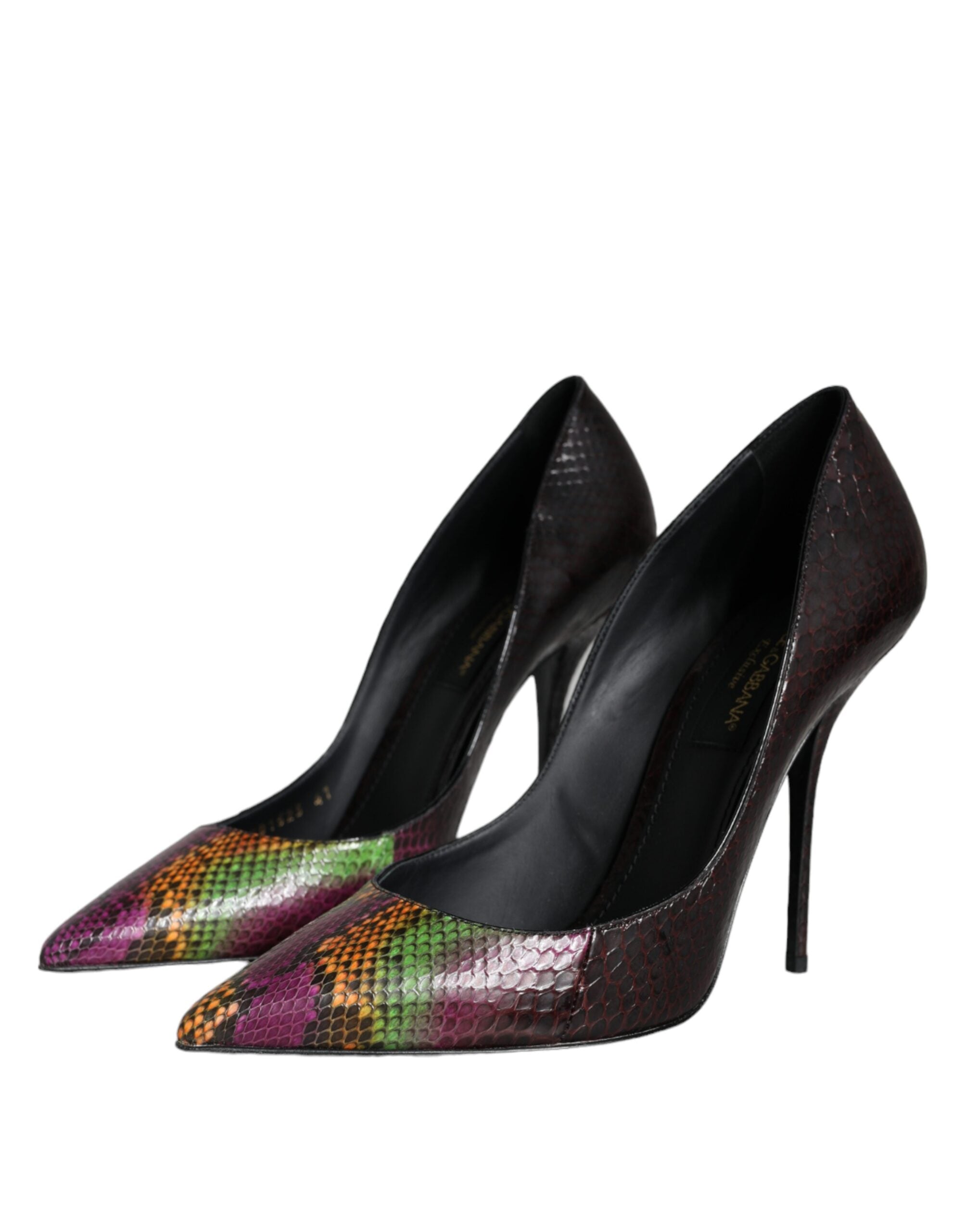 Dolce & Gabbana Multicolor Exotic Leather Heels Pumps Shoes