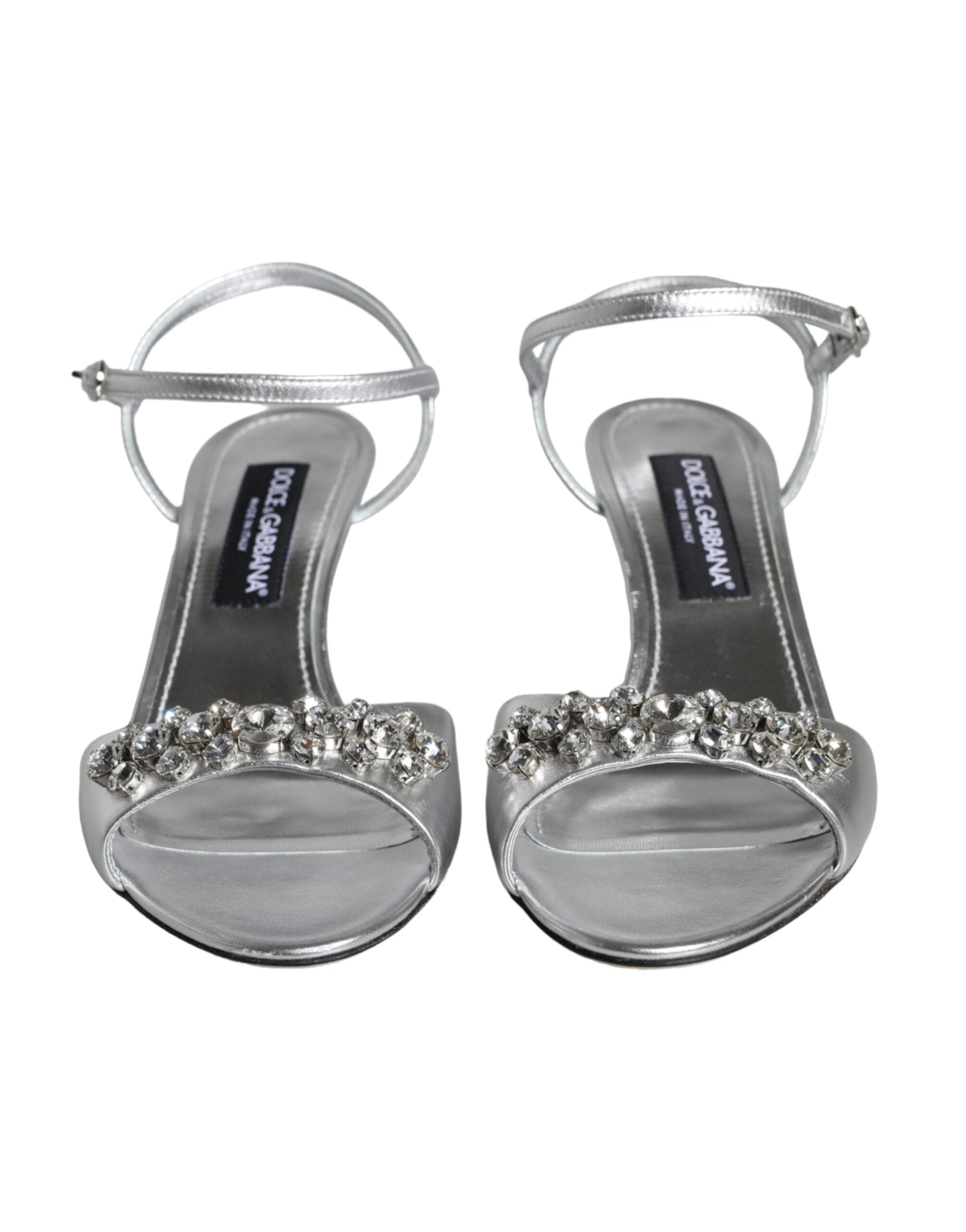 Παπούτσια Dolce & Gabbana Silver Crystal AnkleStrap Keira Sandals