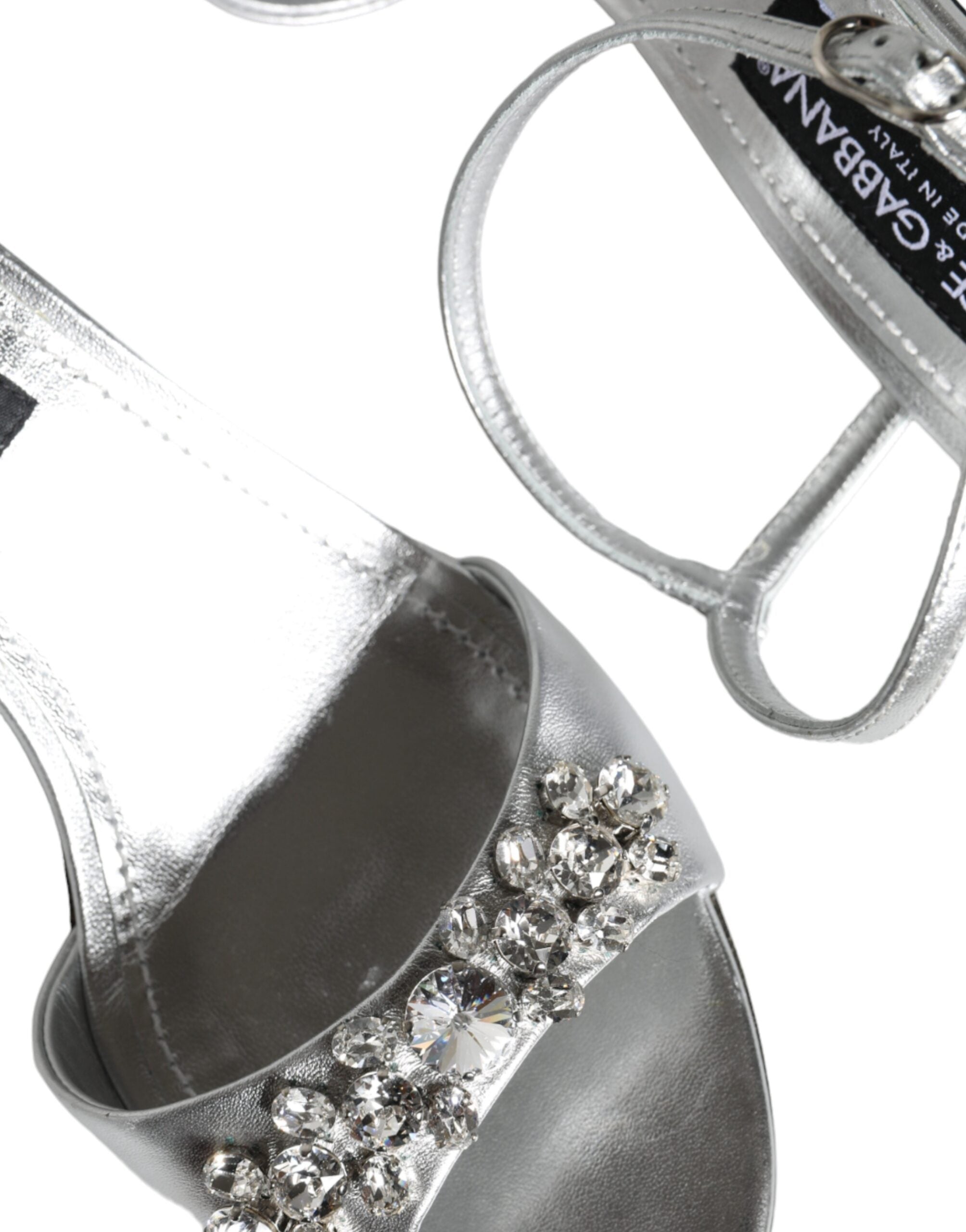 Παπούτσια Dolce & Gabbana Silver Crystal AnkleStrap Keira Sandals