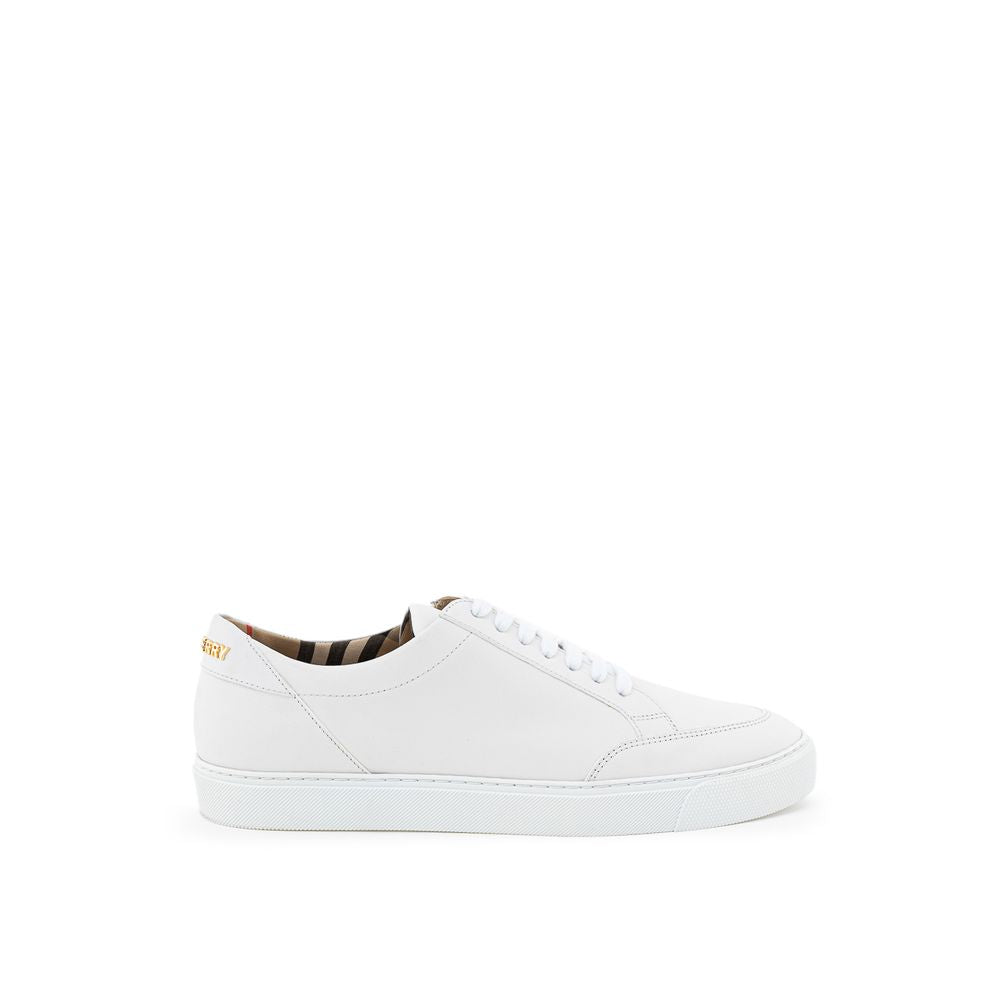 Burberry White Δερμάτινο Sneaker