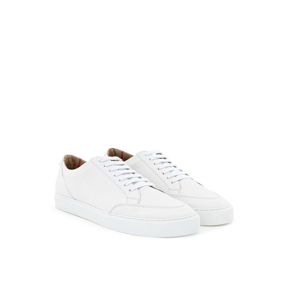 Burberry White Δερμάτινο Sneaker