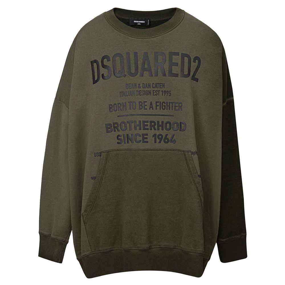 Πράσινο βαμβακερό πουλόβερ Dsquared²