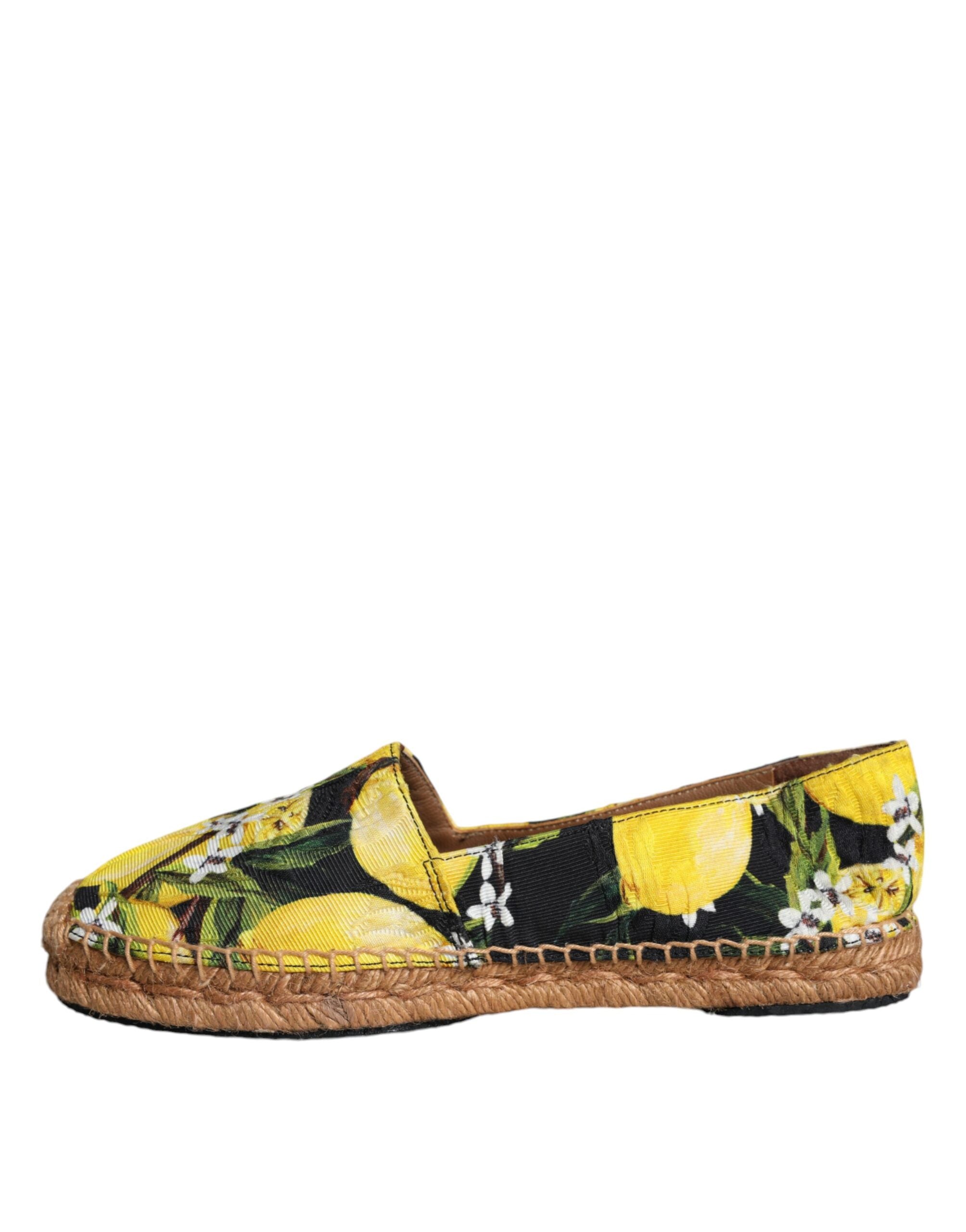 Dolce & Gabbana Πολύχρωμες Εσπαντρίγες με Λεμόνια Slip On Παπούτσια