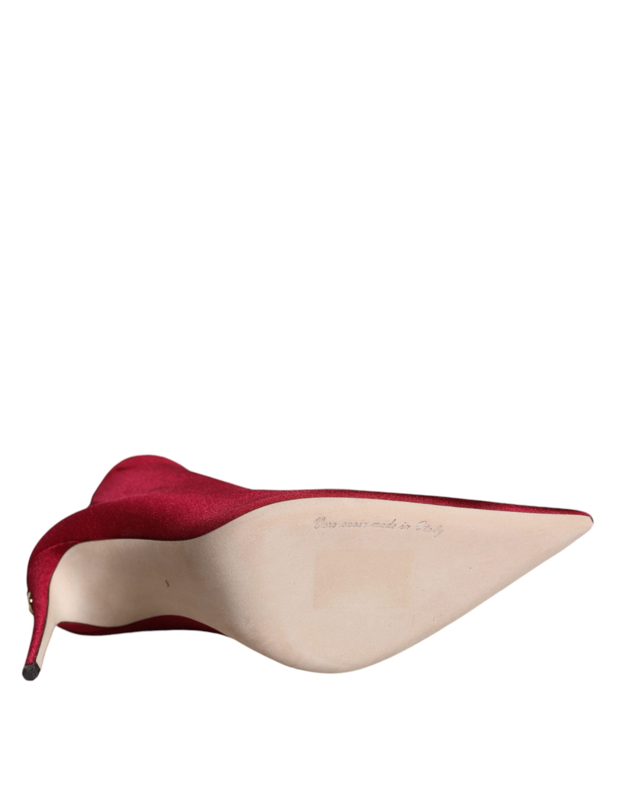 Dolce & Gabbana Cherry Red Stretch Stilettos Μποτάκια