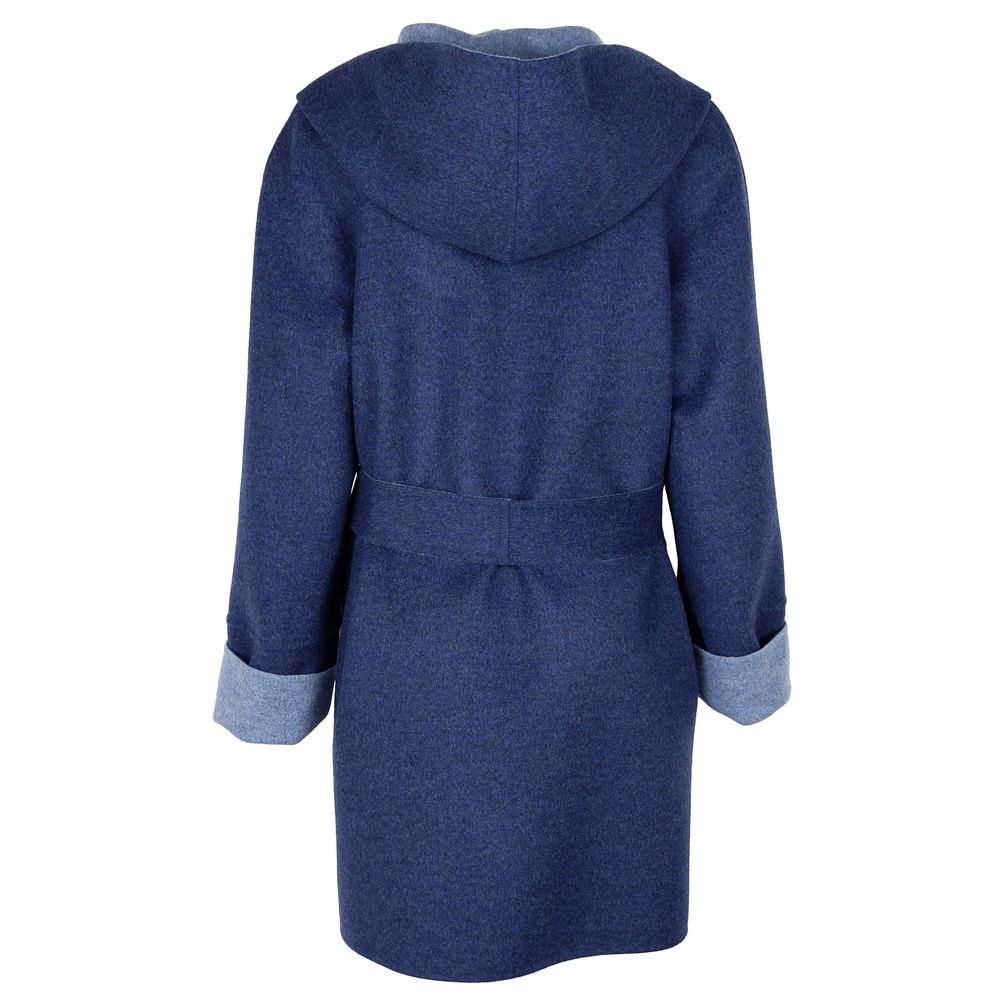 Made in Italy Μπουφάν & Παλτό από Blue Wool Vergine