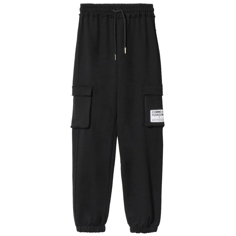 Comme Des Fuckdown Black Cotton Jeans & Pant