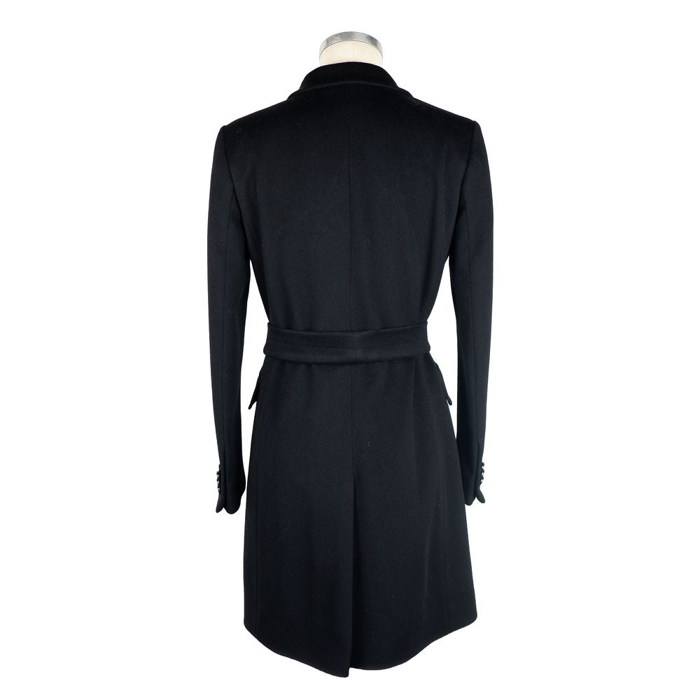 Made in Italy Black Cashmere Jackets & Coat