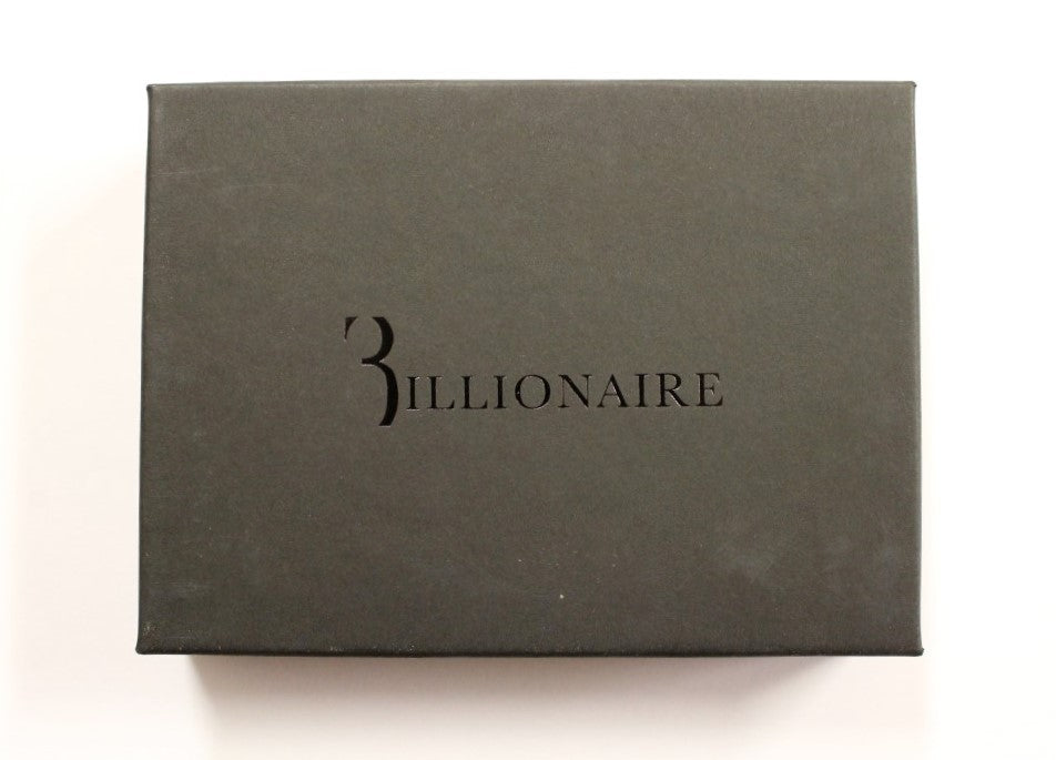 Billionaire Italian Couture Elegant Blue Leather Men's Wallet