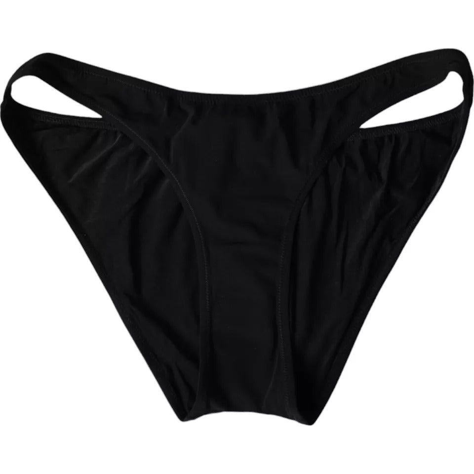 Dolce & Gabbana Μαύρο Νάιλον Μαγιό Bottom Bikini Παραλίας