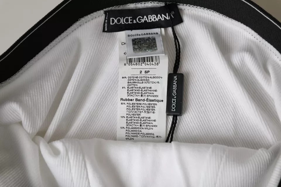 Dolce & Gabbana Λευκό Βαμβακερό Ελαστικό Εσώρουχο με Λογότυπο