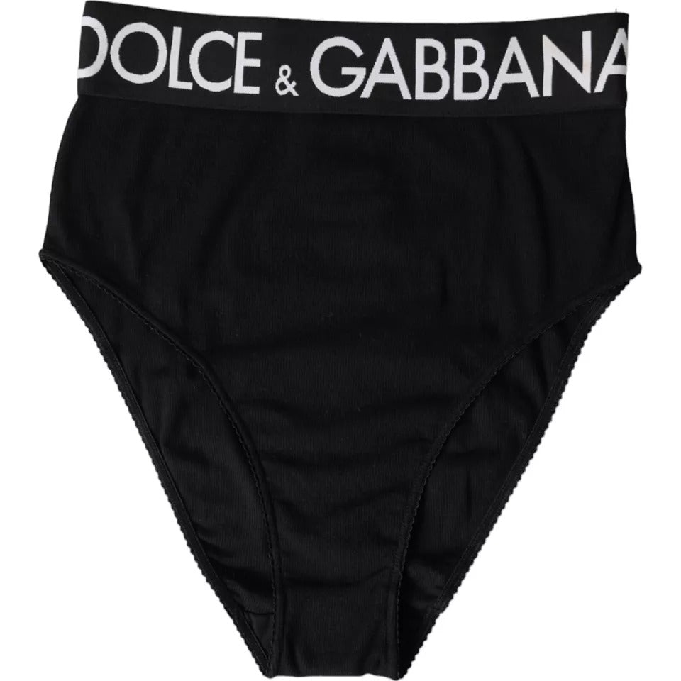 Dolce & Gabbana Μαύρο Βαμβακερό Ελαστικό Εσώρουχο με Λογότυπο