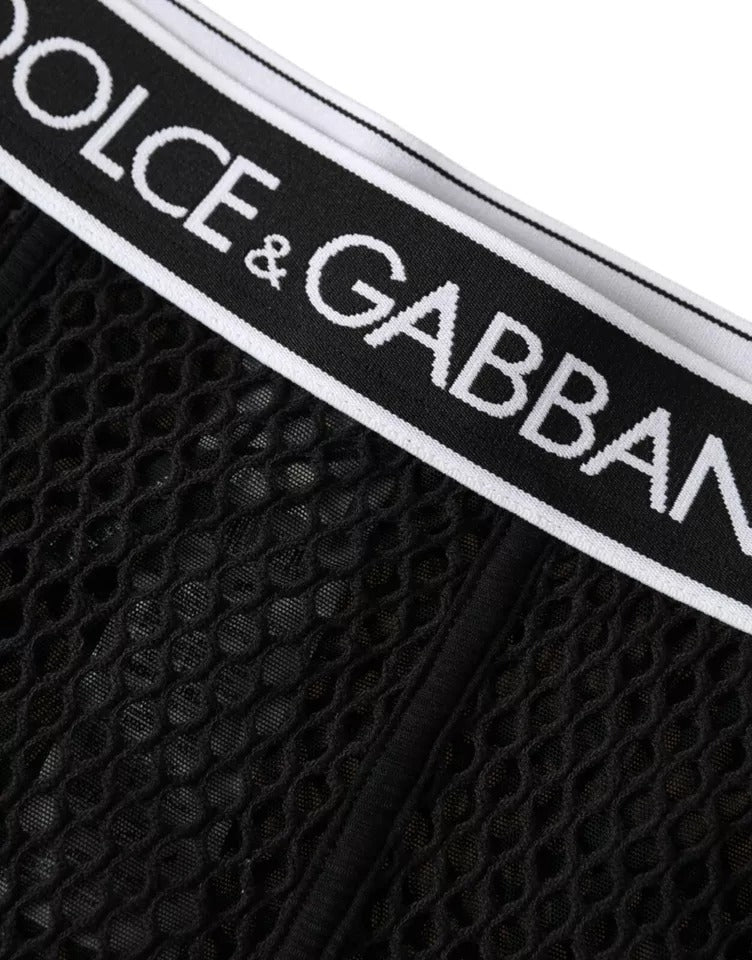 Dolce & Gabbana Μαύρο Βαμβακερό Ελαστικό Γυναικείο Εσώρουχο Ποδηλασίας