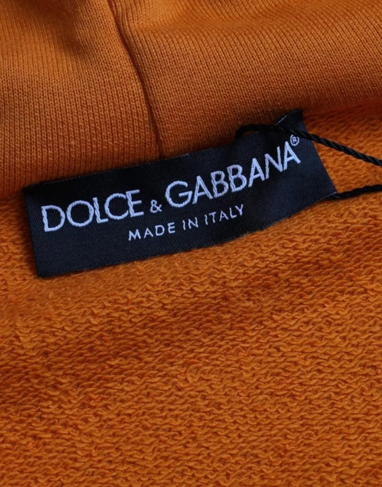 Dolce & Gabbana Πορτοκαλί Φούτερ με Κουκούλα