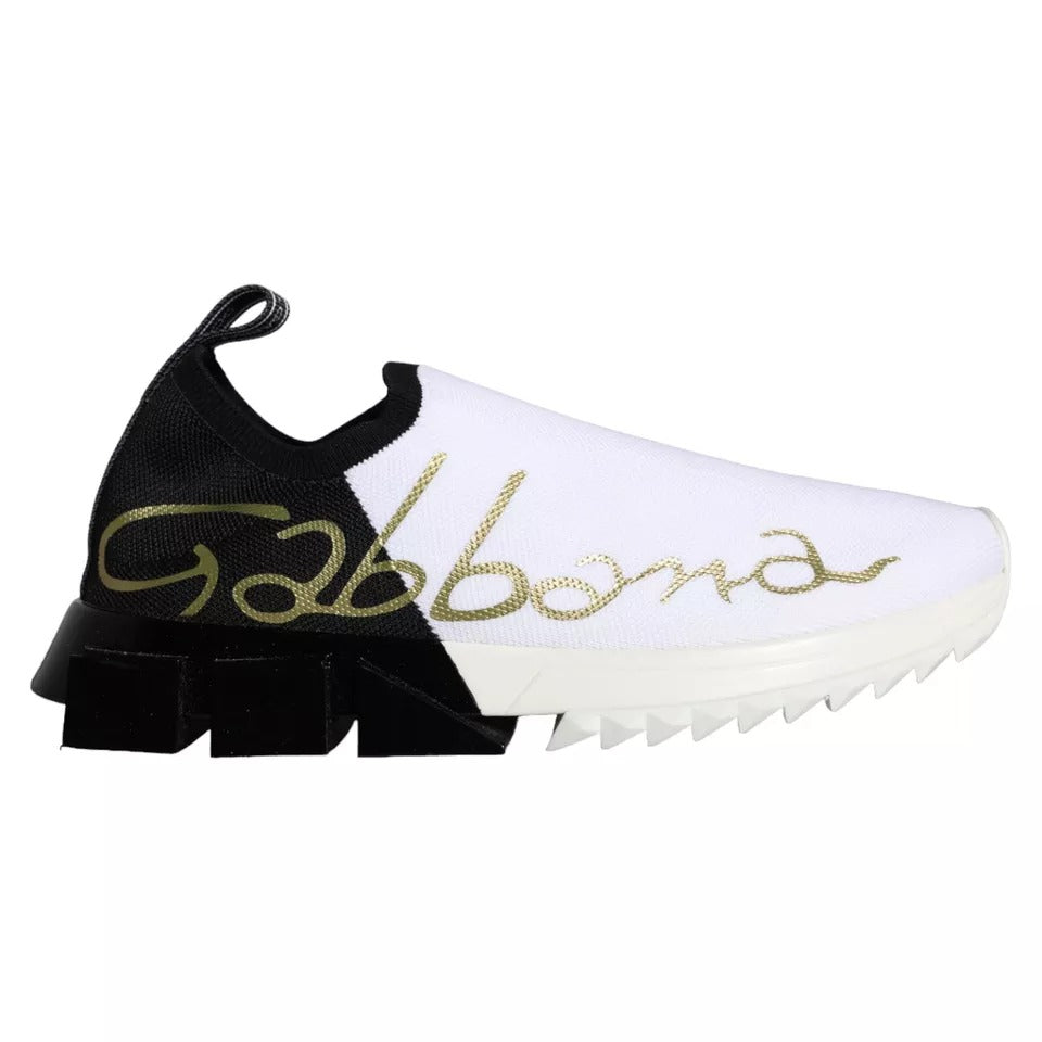 Dolce & Gabbana Μαύρο Λευκό Λογότυπο Sorrento Sneakers Παπούτσια