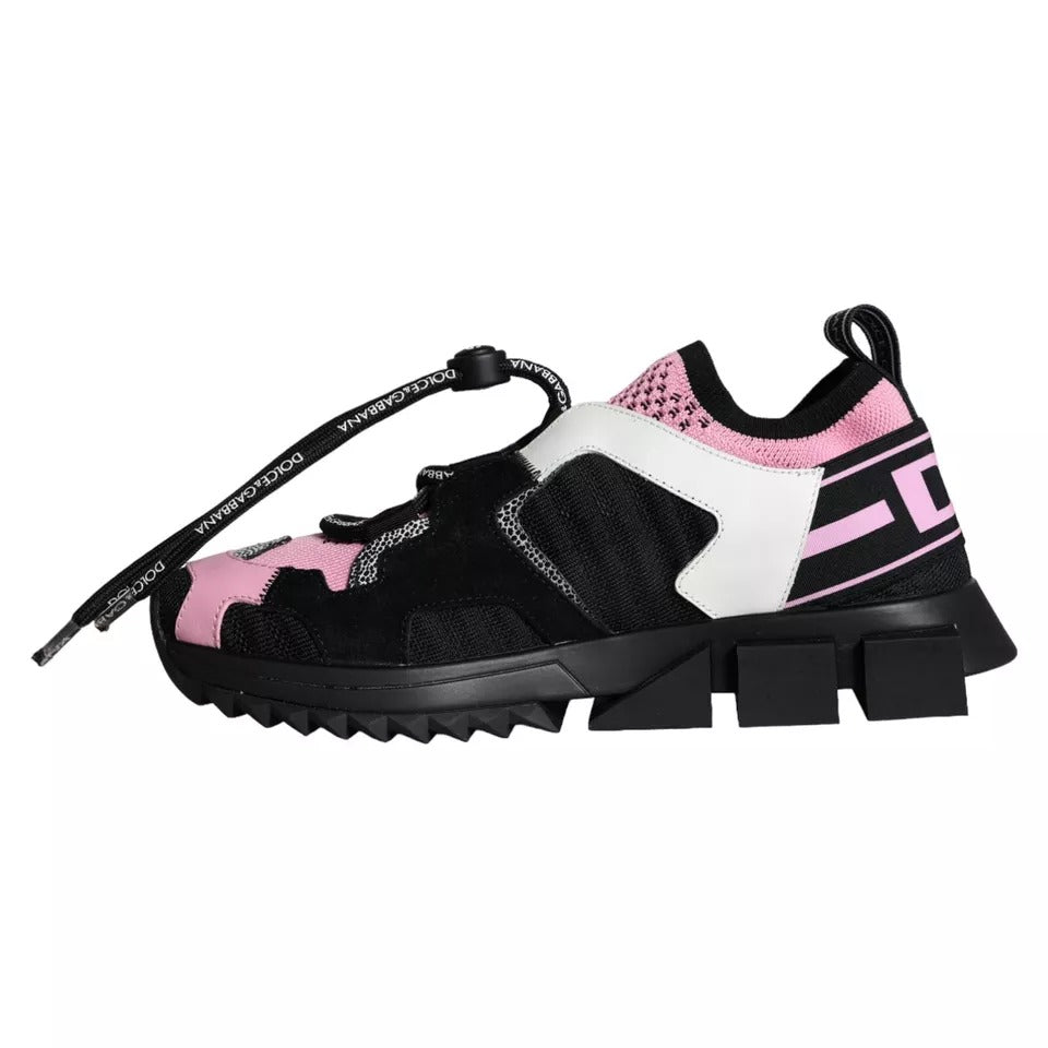 Παπούτσια αθλητικών παπουτσιών Dolce & Gabbana Black Pink Mesh Sorrento Trekking