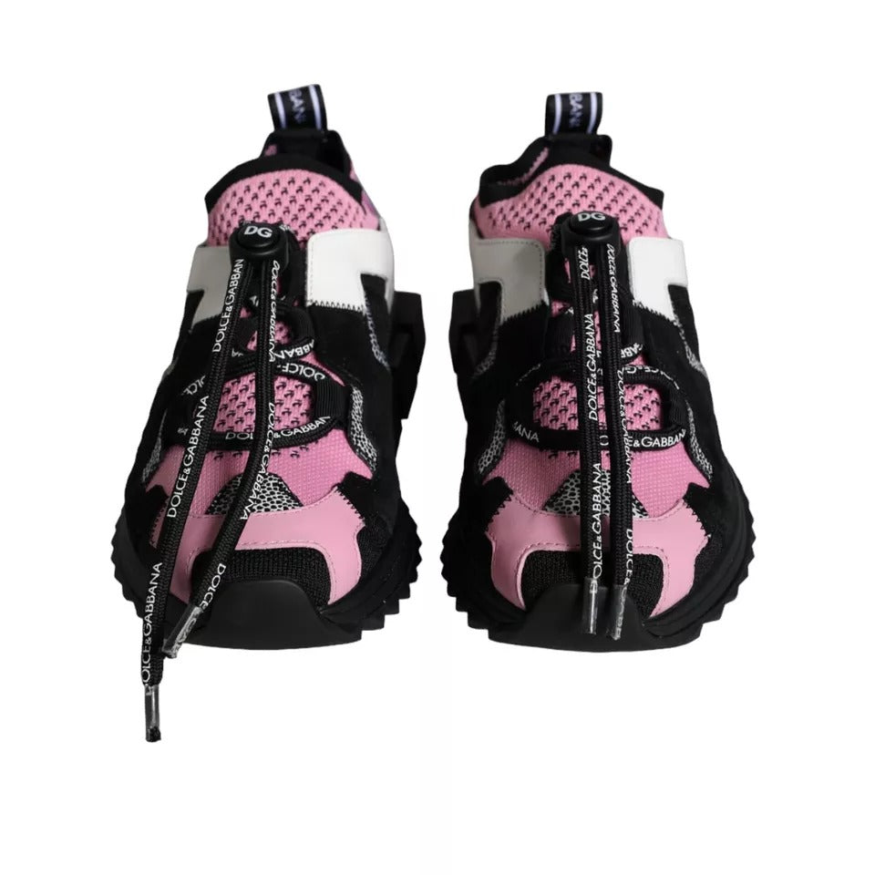 Παπούτσια αθλητικών παπουτσιών Dolce & Gabbana Black Pink Mesh Sorrento Trekking