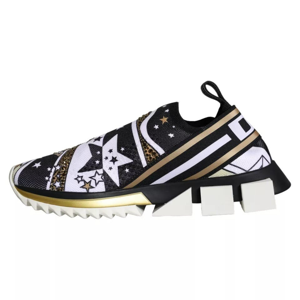 Dolce & Gabbana Multicolor Comet Star Print Sorrento Sneakers Shoes