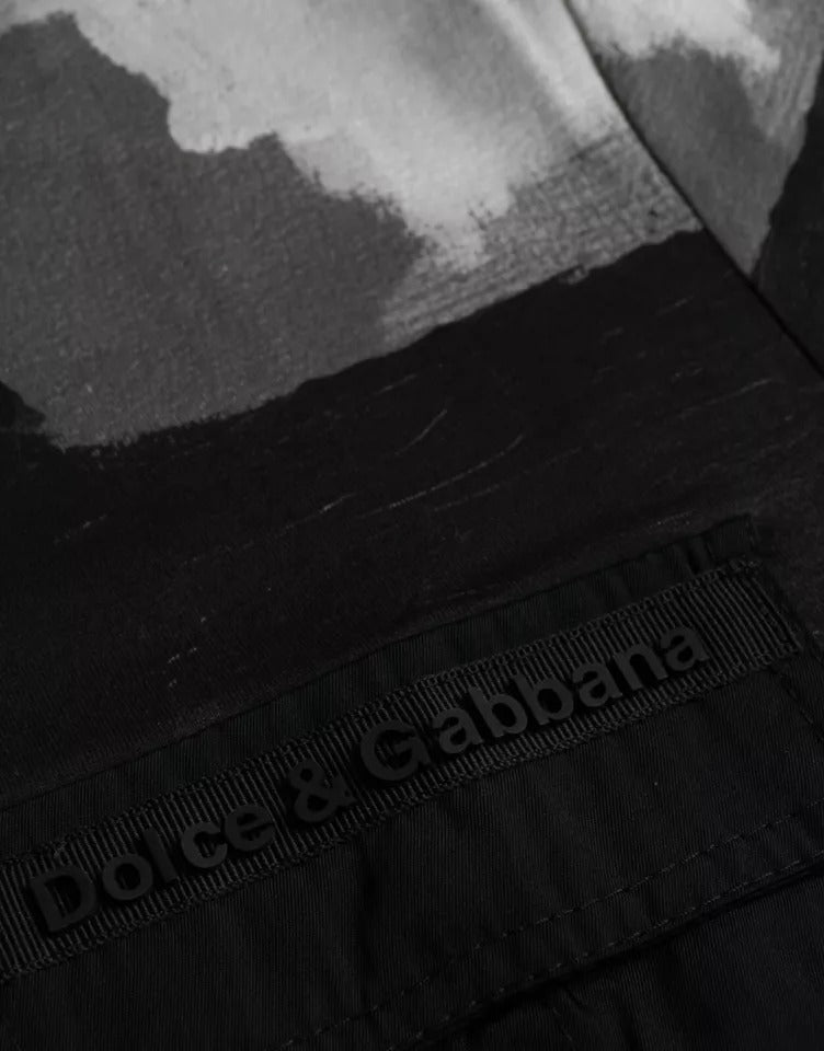 Dolce & Gabbana Πολυχρωμο Καμουφλάζ Βαμβακερό T-shirt με Στρογγυλή Λαιμόκοψη