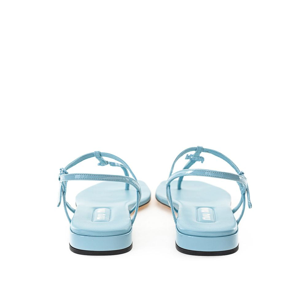 Miu Miu Light Blue Vernice Sandal