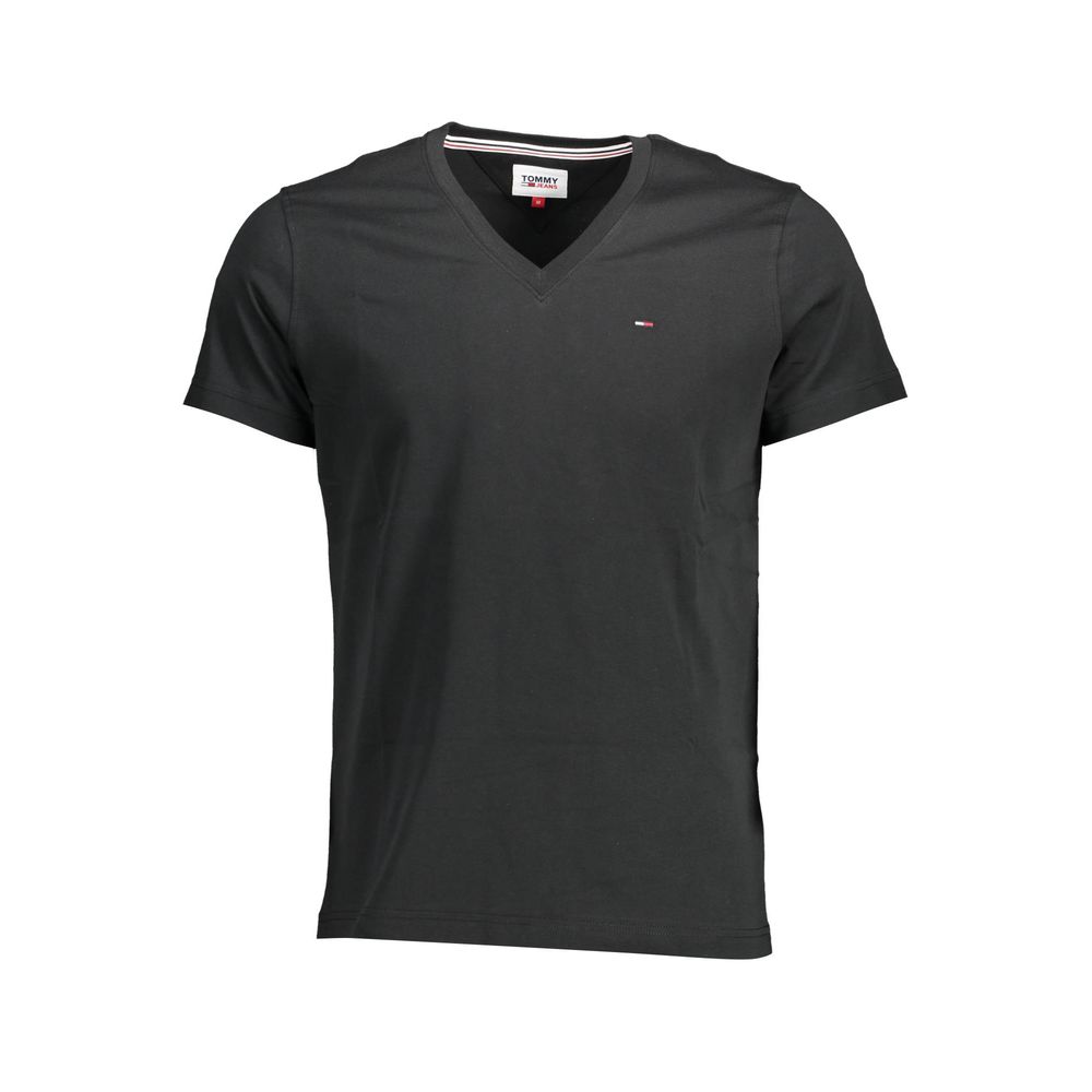 Μαύρο Βαμβακερό T-Shirt Tommy Hilfiger