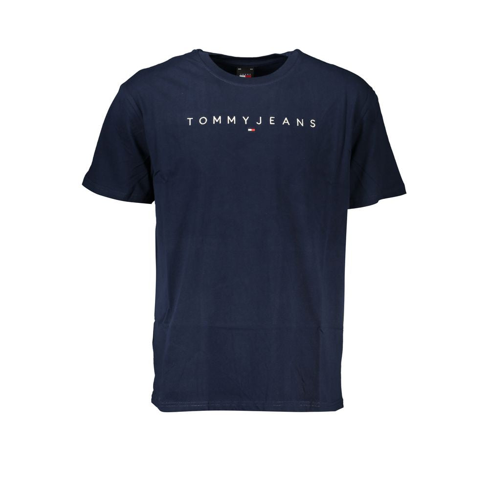 Tommy Hilfiger Μπλε Βαμβακερό T-Shirt