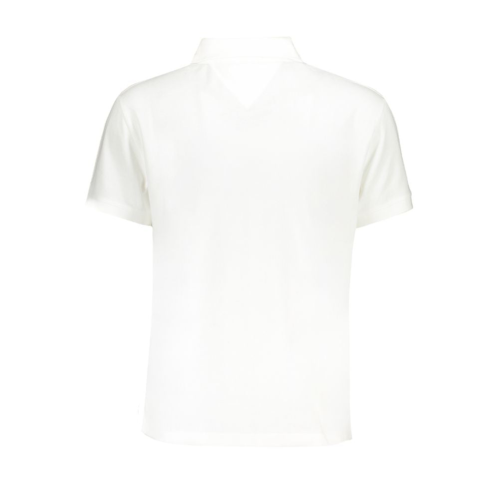 Tommy Hilfiger White Cotton Polo Shirt