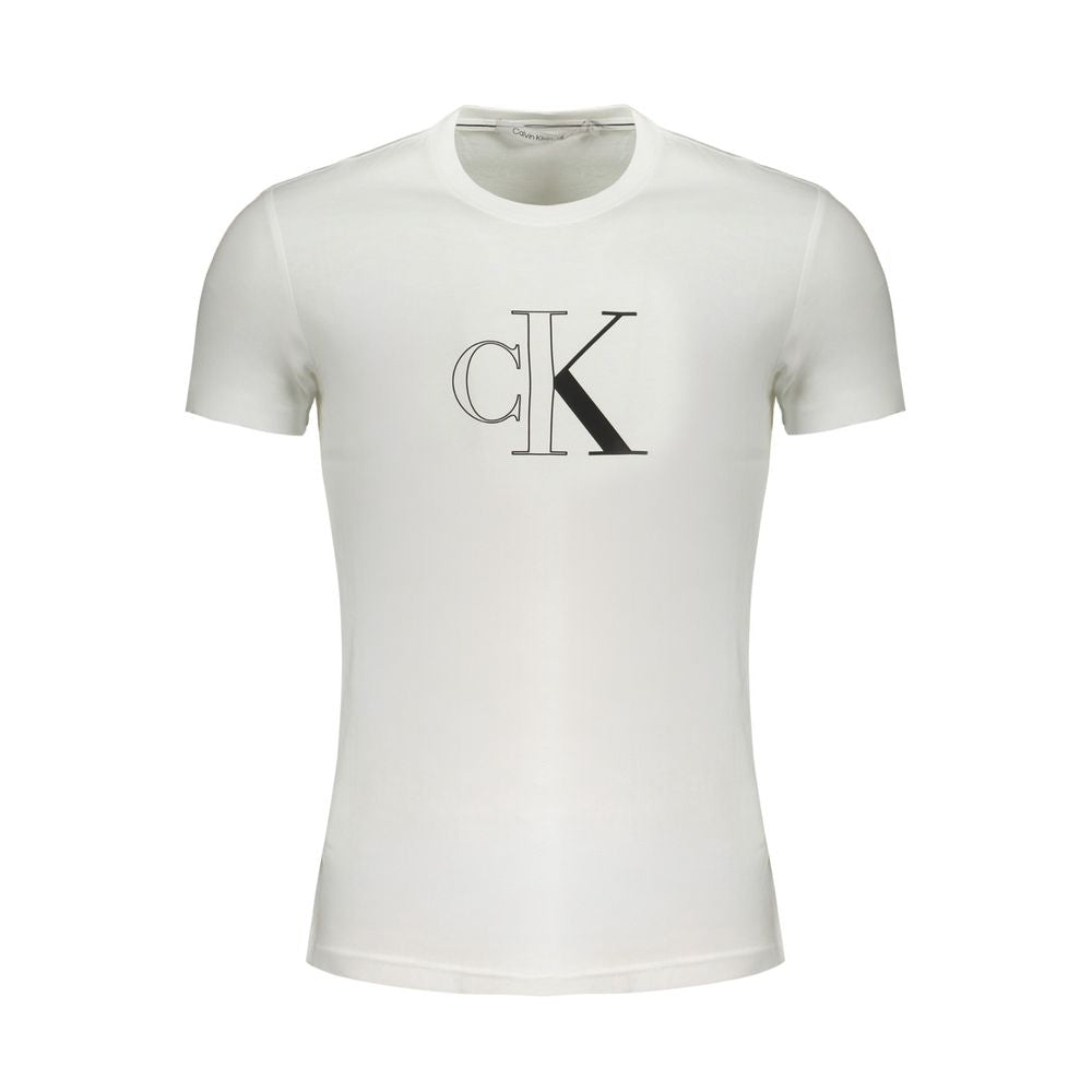 Calvin Klein Λευκό Βαμβακερό T-Shirt