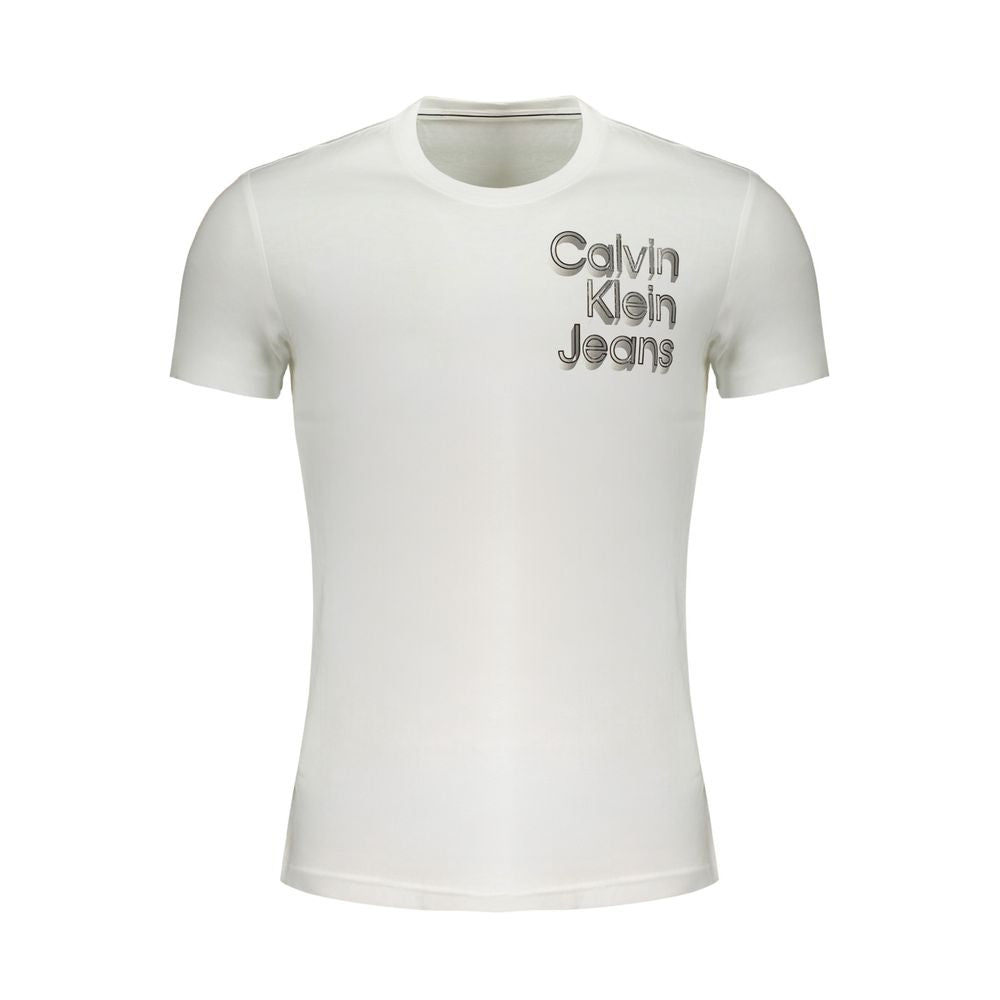 Calvin Klein Λευκό Βαμβακερό T-Shirt