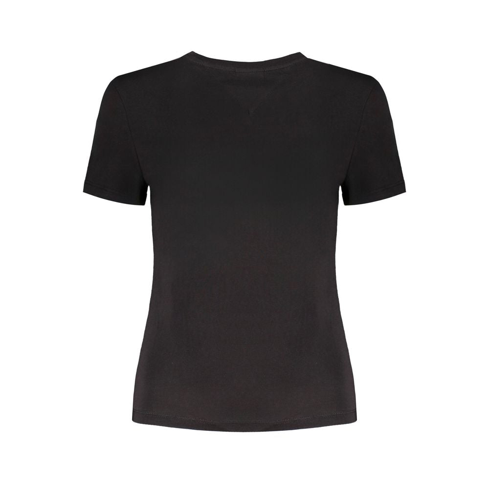 Tommy Hilfiger Black Cotton Tops & T-Shirt