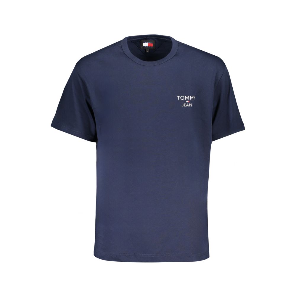 Tommy Hilfiger Μπλε Βαμβακερό T-Shirt