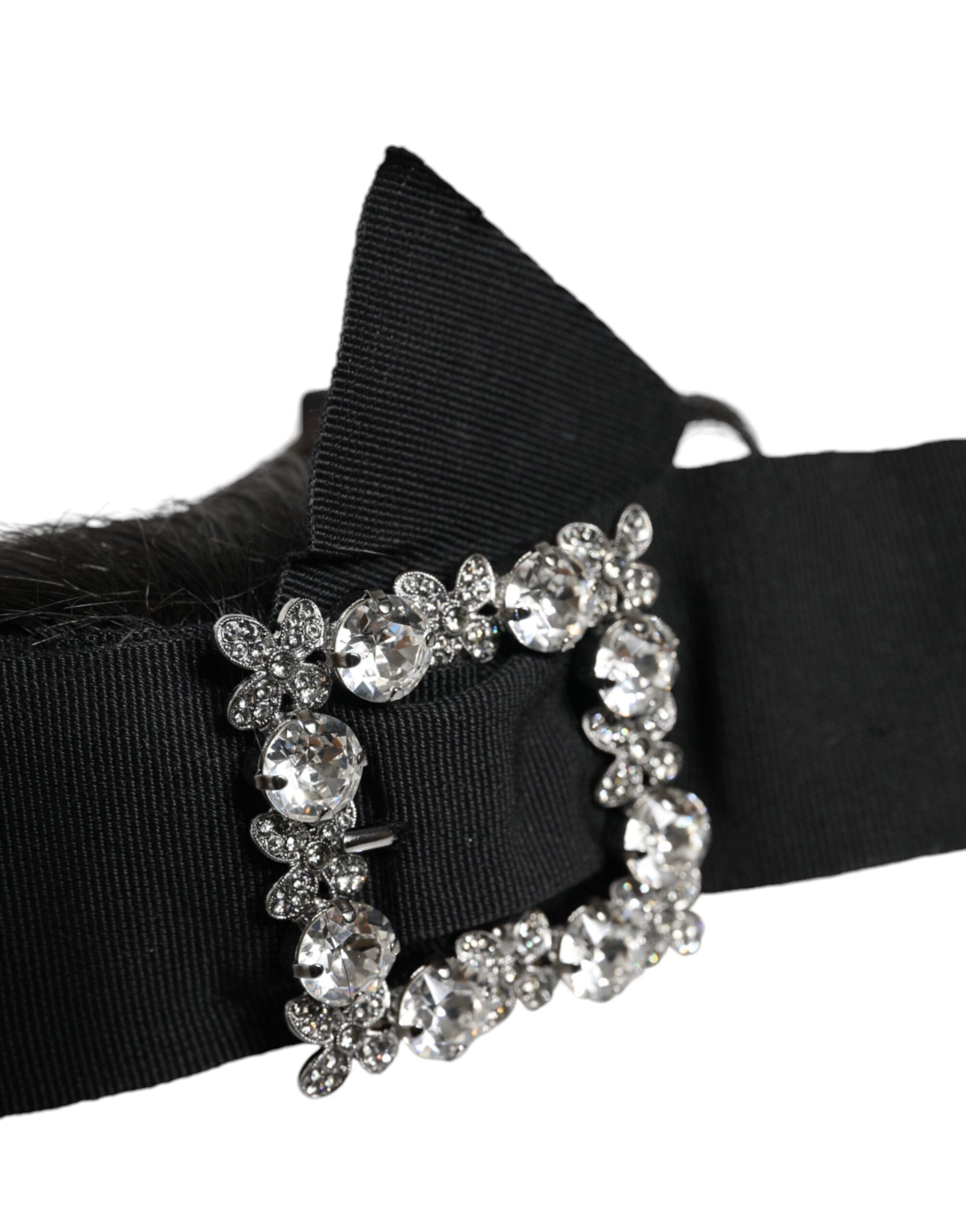 Dolce & Gabbana Μαύρο Parrucchiera Crystal Headband Διάδημα