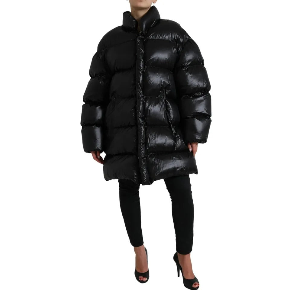 Dolce & Gabbana Μαύρο Μπουφάν Puffer Quilted Full Zip