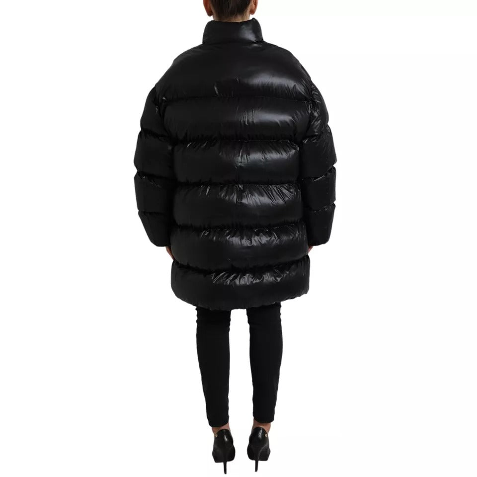 Dolce & Gabbana Μαύρο Μπουφάν Puffer Quilted Full Zip