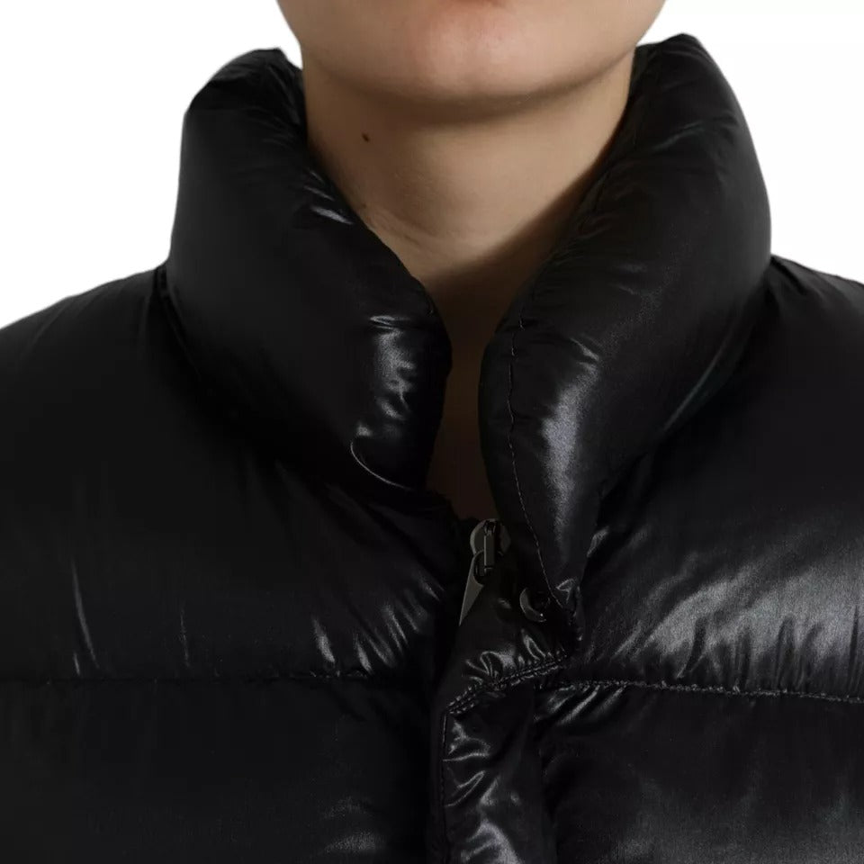 Dolce & Gabbana Μαύρο Μπουφάν Puffer Quilted Full Zip