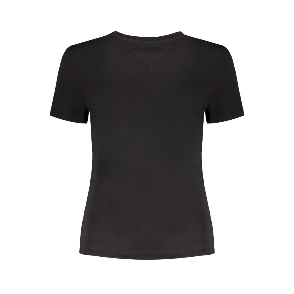 Tommy Hilfiger Black Cotton Tops & T-Shirt