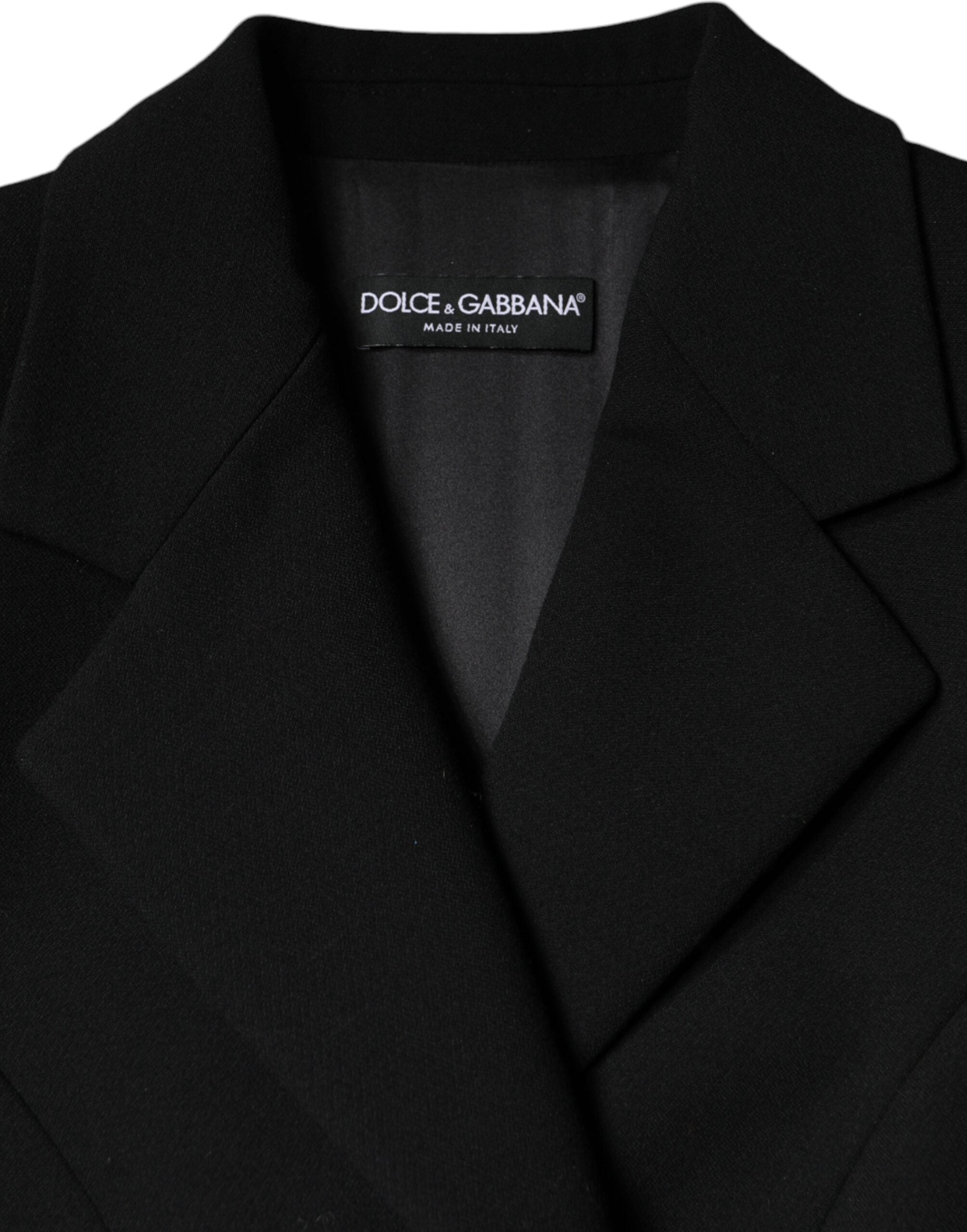 Dolce & Gabbana Μαύρο Διπλό Παλτό Trench