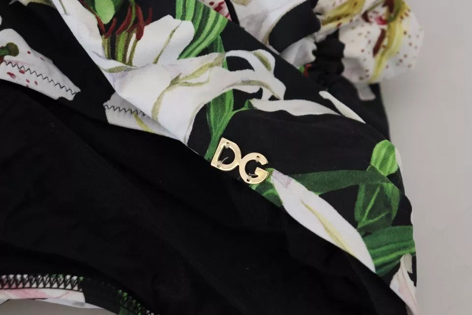 Dolce & Gabbana Μαύρο Πέρινθος Χαλαρό Μαγιό Μαγιό