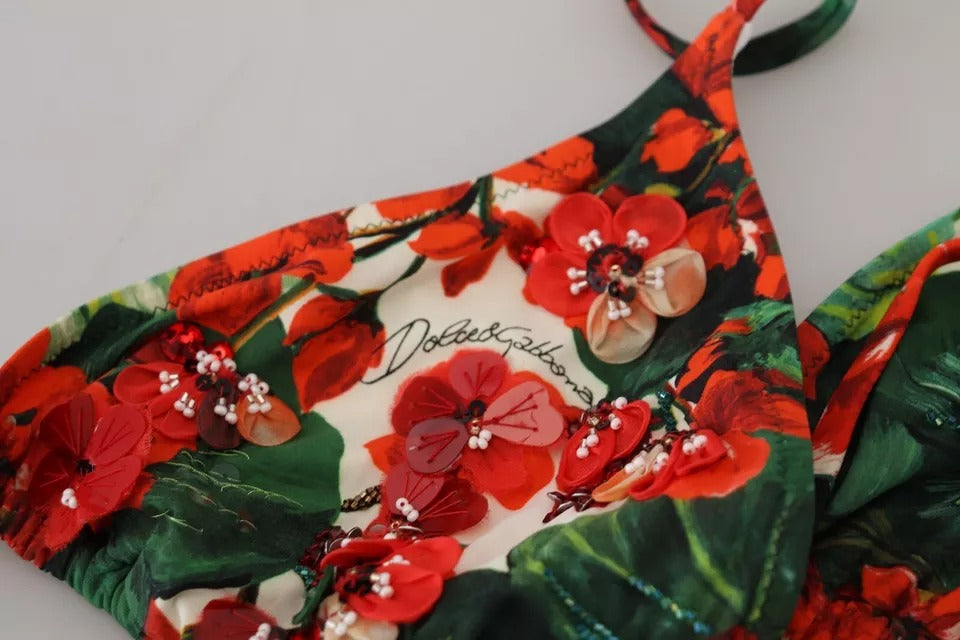 Dolce & Gabbana Πολύχρωμο Μπικίνι Halter Geranium