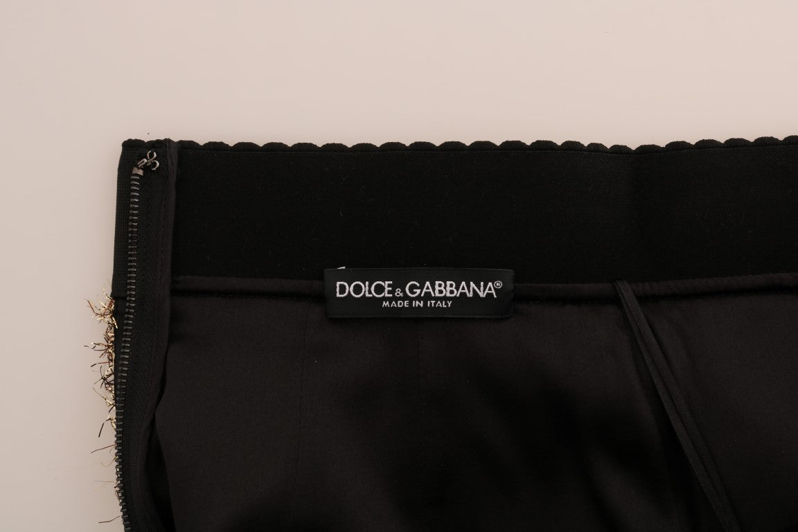 Κομψή φούστα με μολύβι Dolce &amp; Gabbana με χρυσό κρόσι