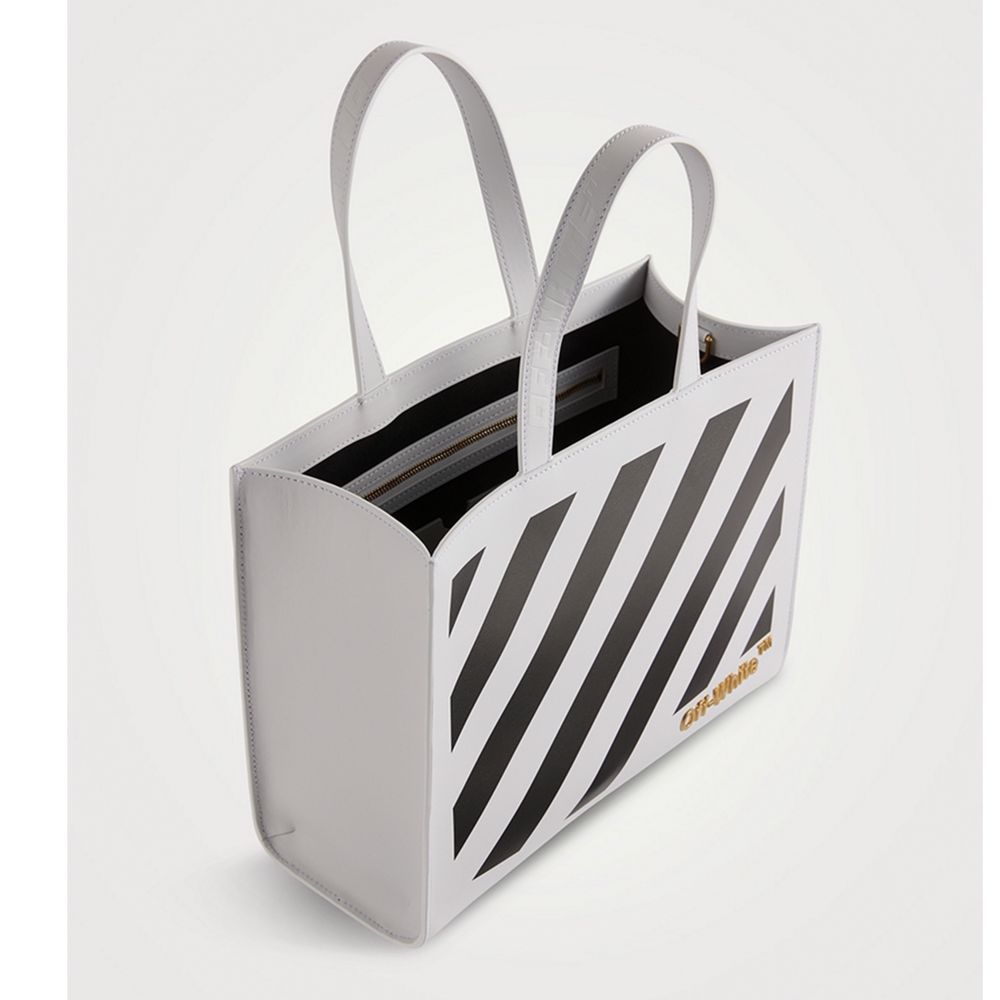 Off-White White Leather Crossbody Bag