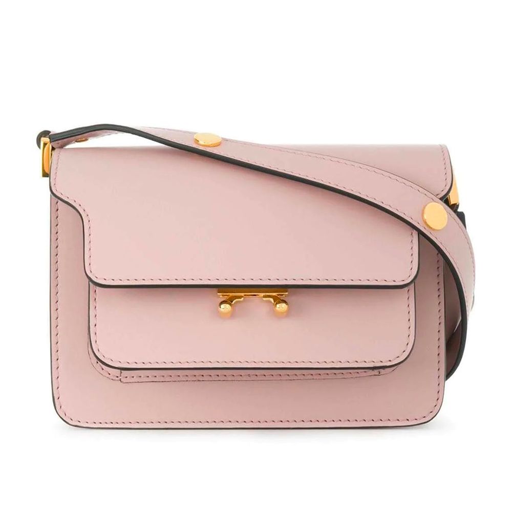 Marni Ροζ Δερμάτινη Τσάντα Crossbody