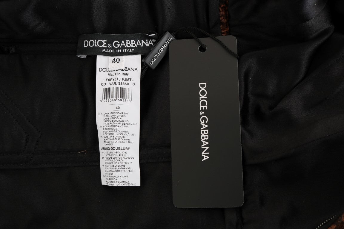 Φόρεμα Dolce &amp; Gabbana Chic Brown Mini Wool Blend