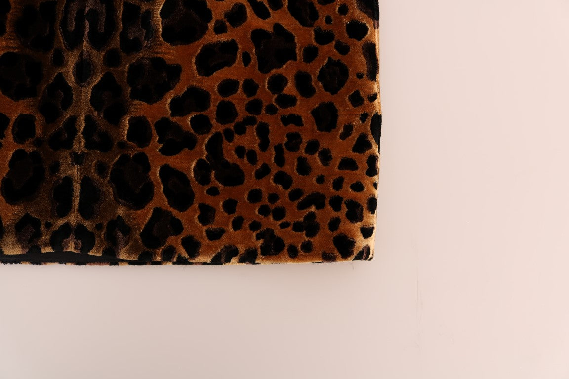 Dolce &amp; Gabbana Αμάνικο Leopard Mini Sheath φόρεμα