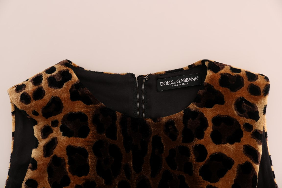 Dolce &amp; Gabbana Αμάνικο Leopard Mini Sheath φόρεμα