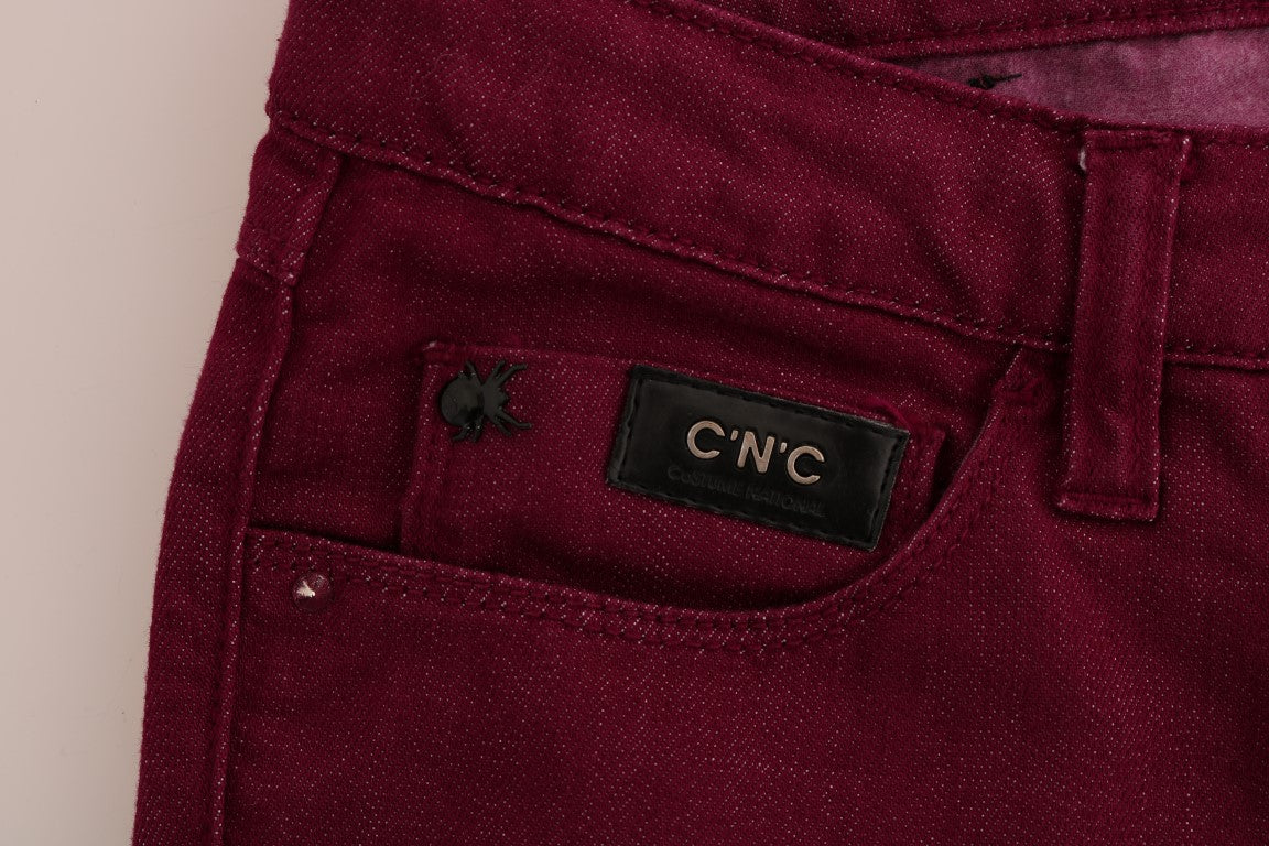 Κοστούμι National Sleek Red Straight Fit Luxury Jeans