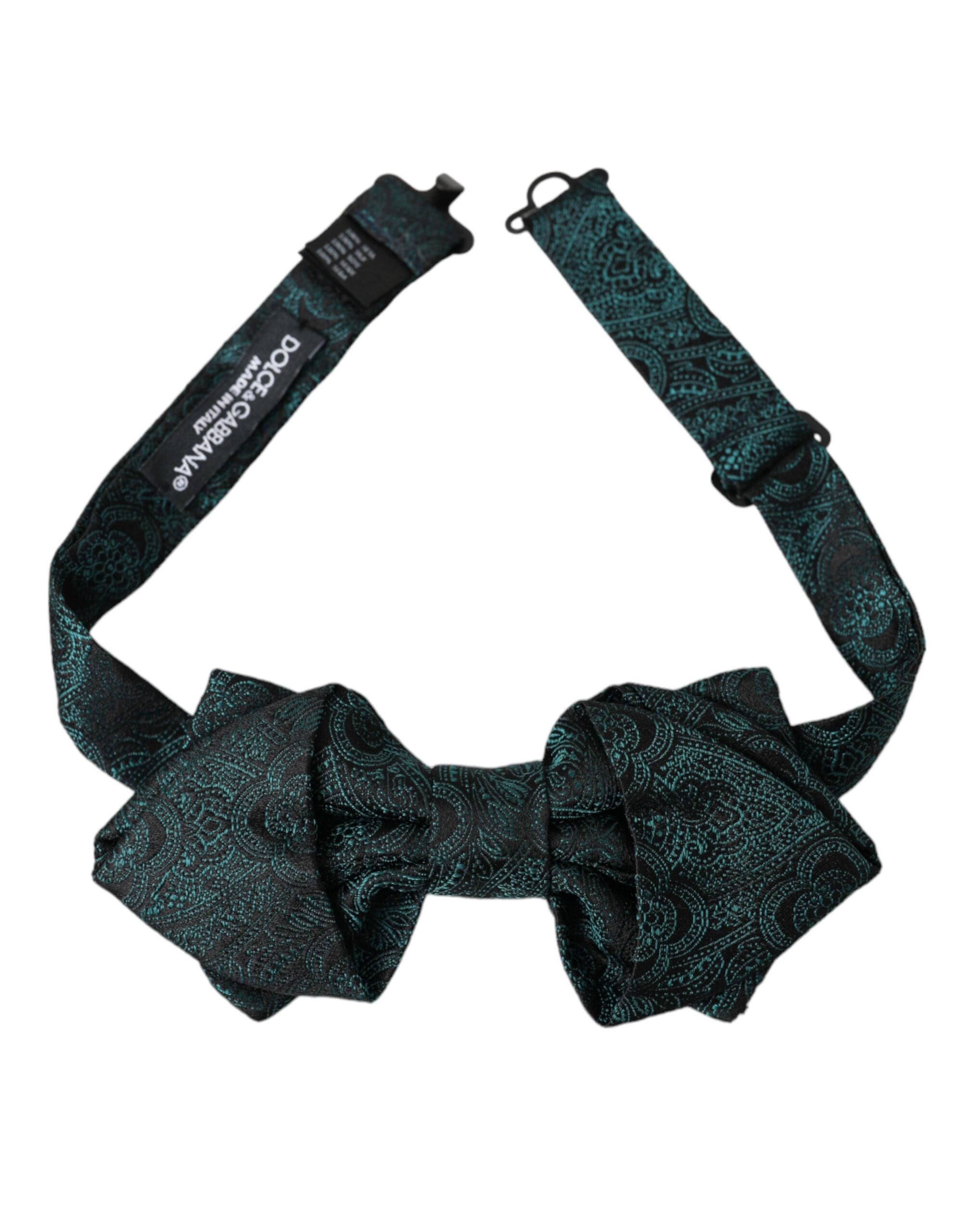 Ρυθμιζόμενο παπιγιόν στο λαιμό Dolce &amp; Gabbana Green Bandana Silk