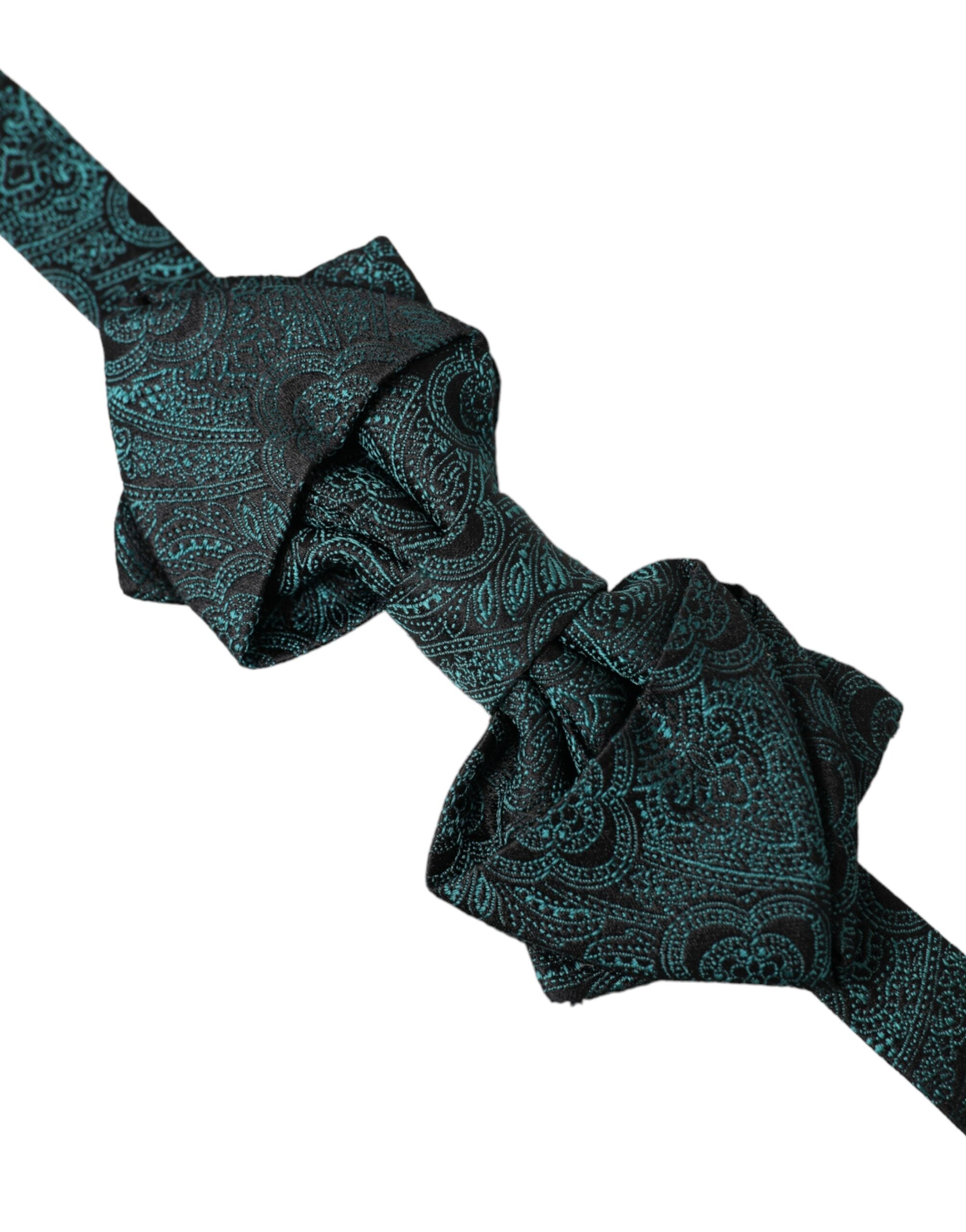 Ρυθμιζόμενο παπιγιόν στο λαιμό Dolce &amp; Gabbana Green Bandana Silk